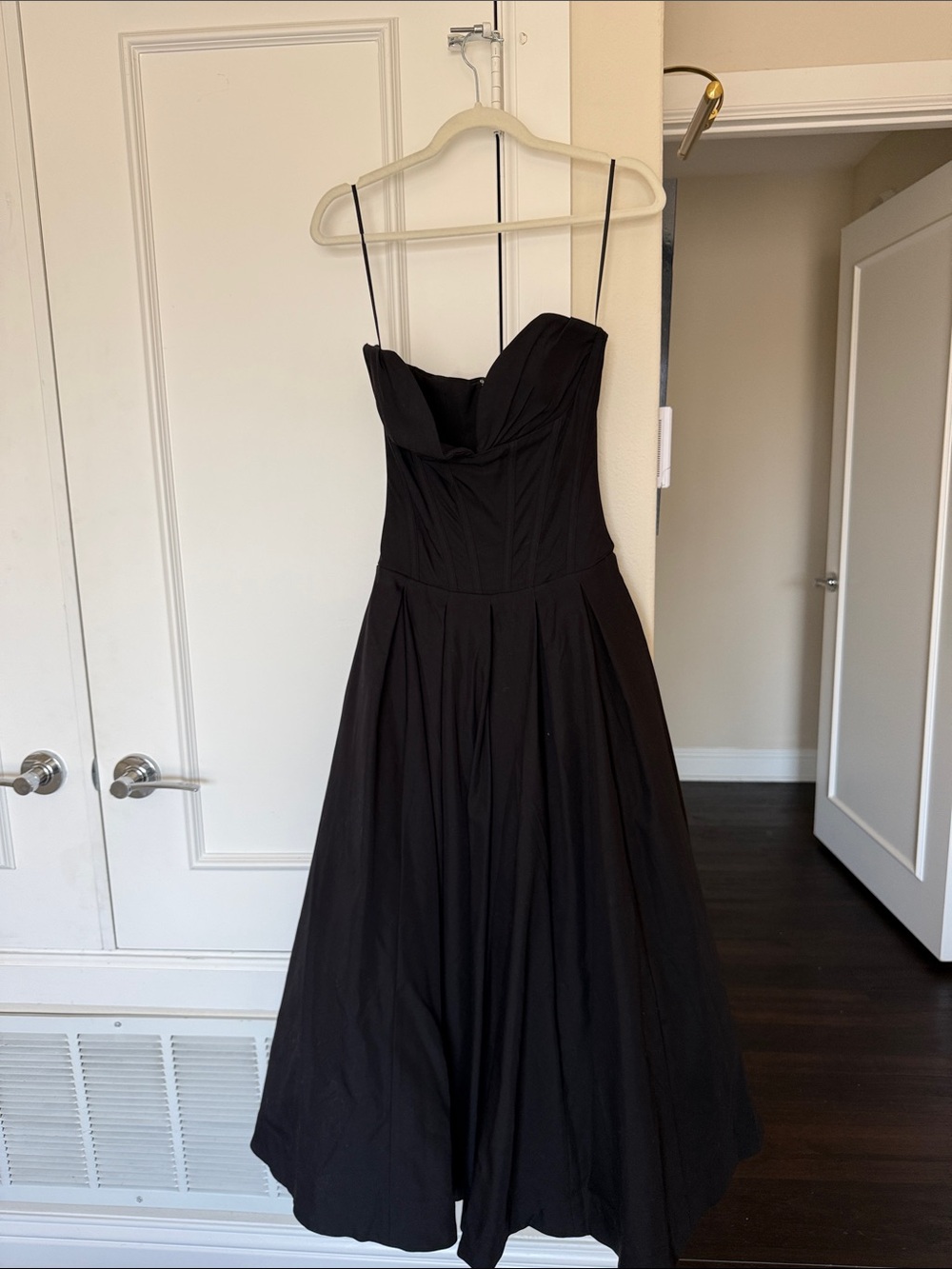 House of CB Black Strapless Midi Dress